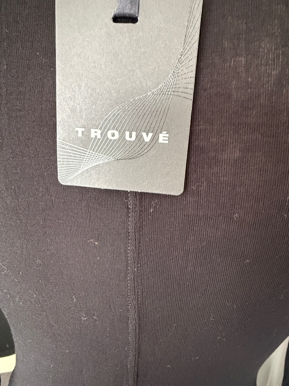Trouve Sheer Tee Deep V Neck Layering Black - Picture 8 of 12